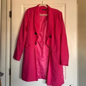 Pink Bohoo Blazer Dress